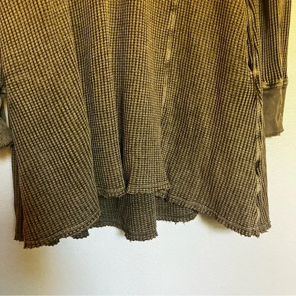 Free People One Green Jackie Long Sleeve Mini Dress Size M - Picture 5 of 8